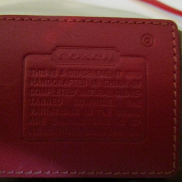 Coach Leatherware Wristlet Red and white - Picture 6 of 6